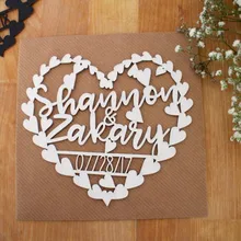 Индивидуальный свадебный подарок для жениха и невесты, акриловое деревянное пользовательское имя и дата, Свадебная вечеринка для подарка