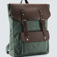 Винтажный кожаный военный холщовый рюкзак, мужской рюкзак wo, мужской школьный рюкзак, школьная сумка,, рюкзак, рюкзак, mochila