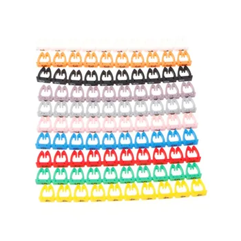 

100Pcs/Set New Multi-color Numeric Cable Label Mark For RJ45 RJ11 RJ12 Network Cable For Network Tools High Quality Brand New