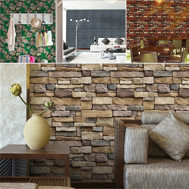Jxlclyl Diy Brick Effect Tile Stickers Wall Decal Home Kitchen