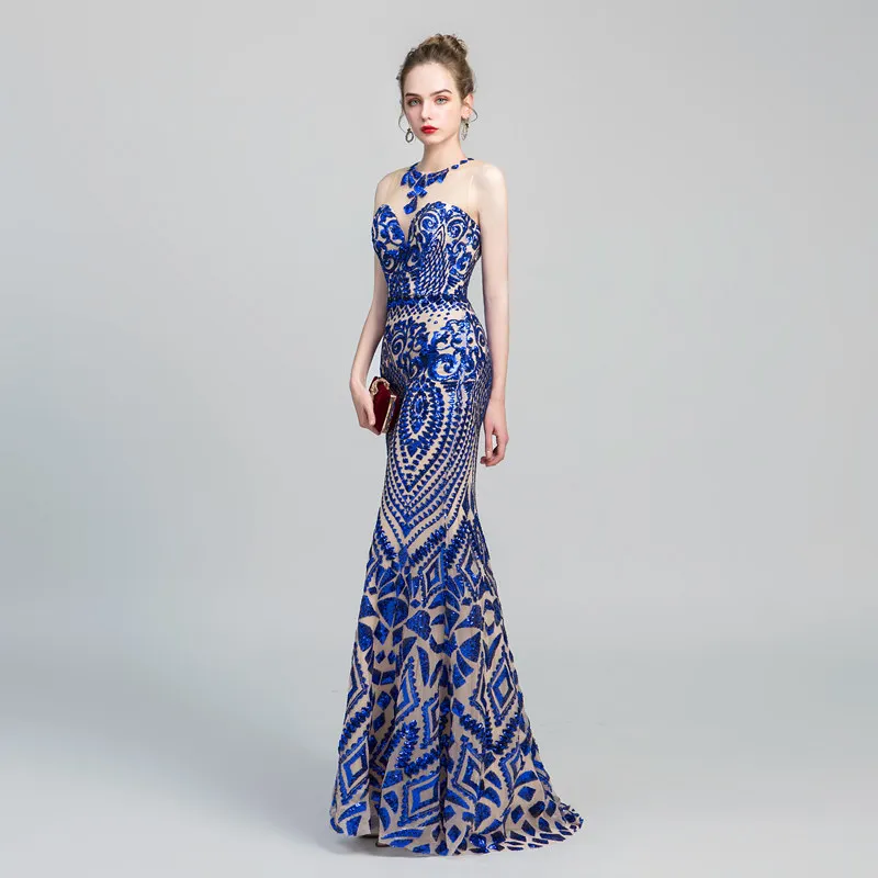 Luxury green Evening Dresses Long Formal Boat Neckline 8colors Sequins trumpet sleeveless lace ladies party gowns robe de soiree Luxury green Evening Dresses Long Formal Boat Neckline 8colors Sequins trumpet sleeveless lace ladies party gowns robe de soiree