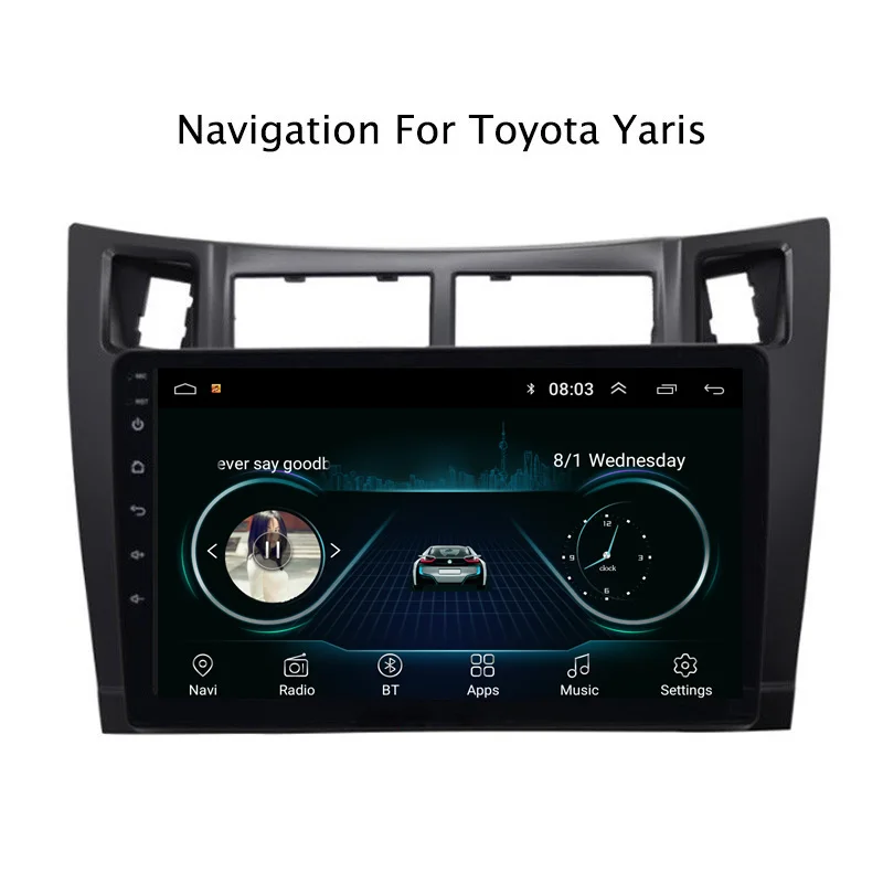 Ectwodvd 9&quot Android 8.1 Car DVD Player GPS Navigation For Toyota Yaris 2008 2009 2010 2011 Radio Stereo | Автомобили и