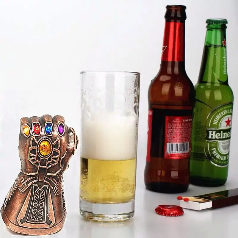 

114 Grams The heavy Infinity Thanos Gauntlet Glove Beer Bottle Opener Soda Glass Caps Remover Kitchen Supplies