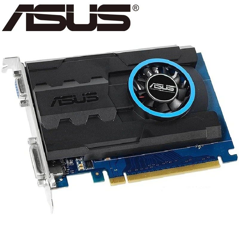 Видеокарта ASUS GT730 оригинал 1 ГБ SDDR3 графические карты для игр nVIDIA Geforce GPU Dvi VGA б/у в