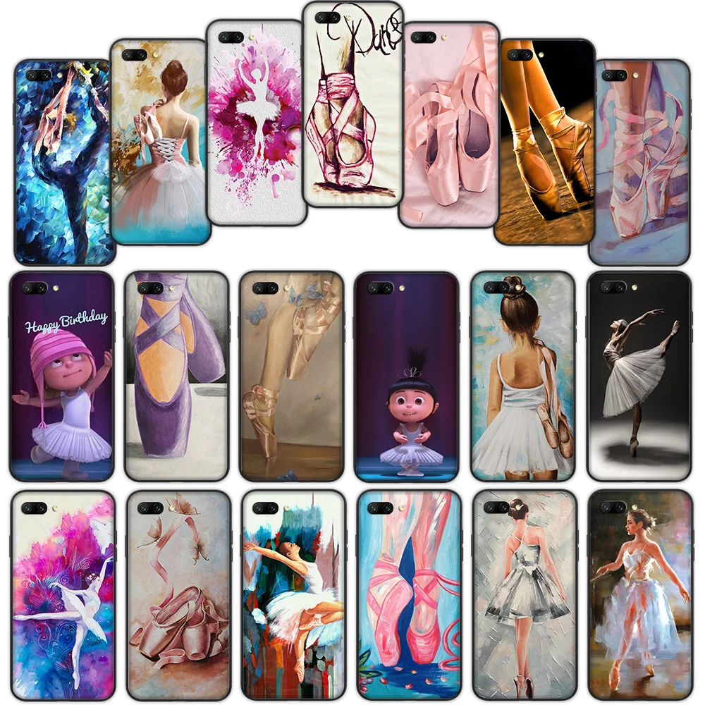 

Ballet Girl Shoes Ballerina Soft Cover Case for Huawei Honor 10 Note 10 9 Lite 8X 7A 3GB Pro Y6 Y7 Y9 Prime Nova 3