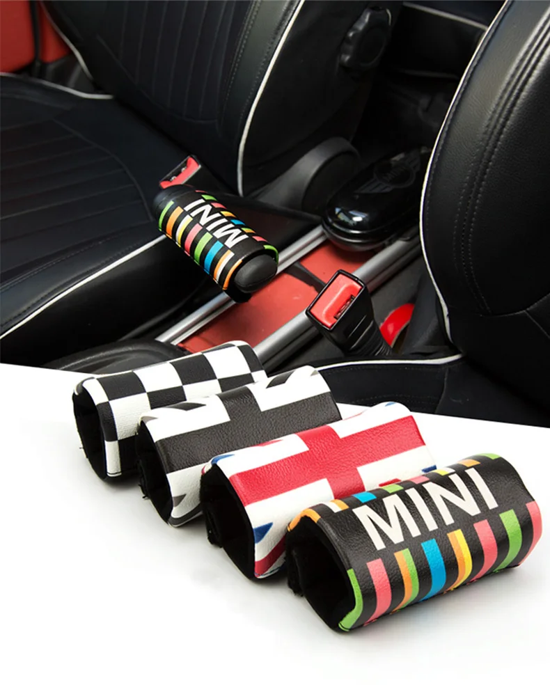 Car Parking brake lever leather cover car styling accessories For BMW MINI COOPER R60 R61 COUNTRYMAN Interior Modification