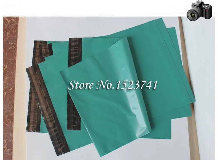100 шт./лот зеленый конверты Poly mailer почтой Пластик почтовые конверты Высокое качество 17*30 см