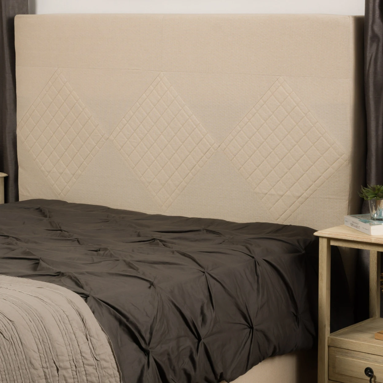 

Hartman Beige Quilted Fabric Full/Queen Sized Headboard