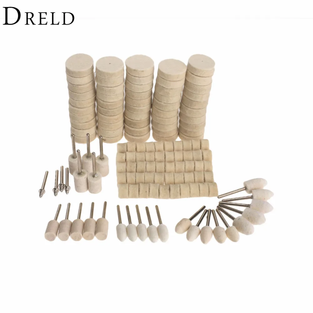 Аксессуары DRELD для Dremel 129 шт. полировальные диски инструменты шерстяной войлок
