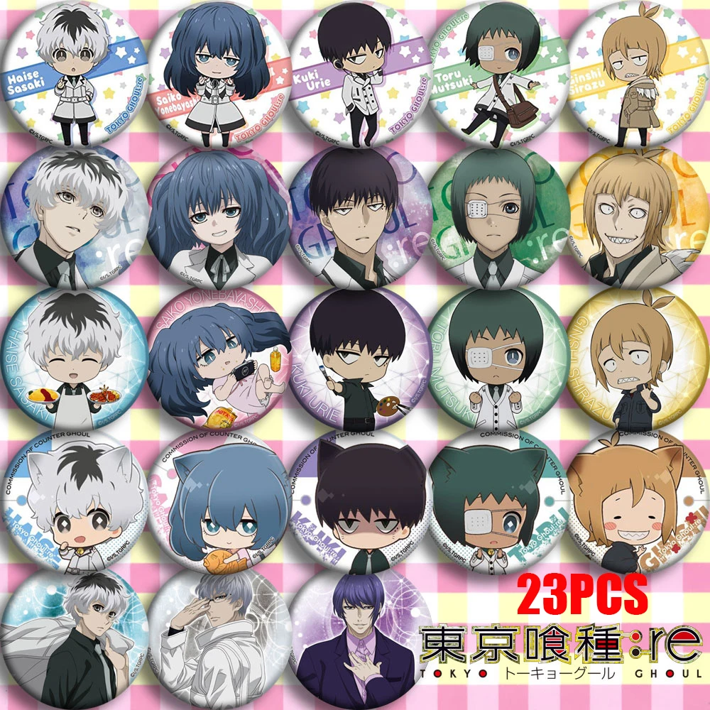 

Japan Anime Tokyo Ghoul Kaneki Ken Cosplay Party Bedge Cartoon Collect Bags Badges For Backpack Button Brooch Pin Role Prop Gift