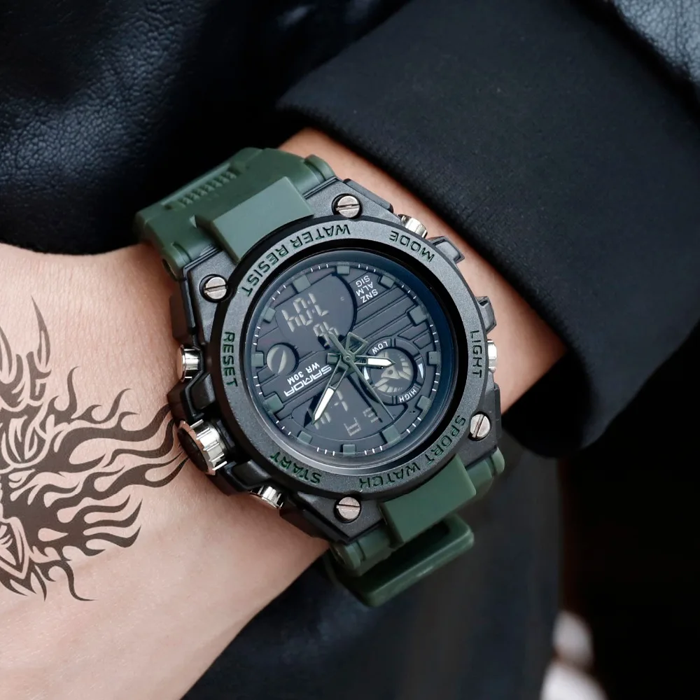 

2019 Top Brand Luxury Men Military Watches G Style Sports Men's Clock Man 3ATM Shock Resist Wrist Watch Black relogio masculino