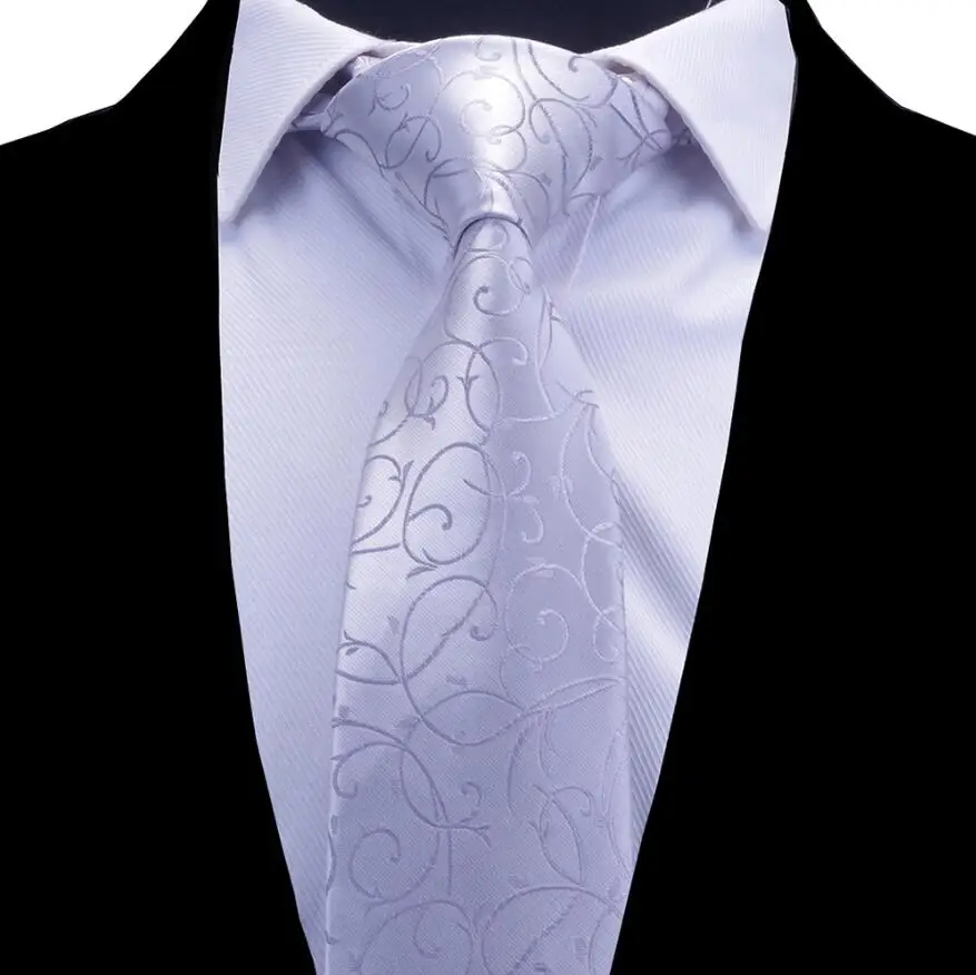 Набор галстуков с цветочным принтом Ricnais для мужчин Синий Серебряный галстук и носовой платок винно-красный галстук мужской Corbatas Hombre Свадебный квадратный Карманный галстук - Цвет: 05