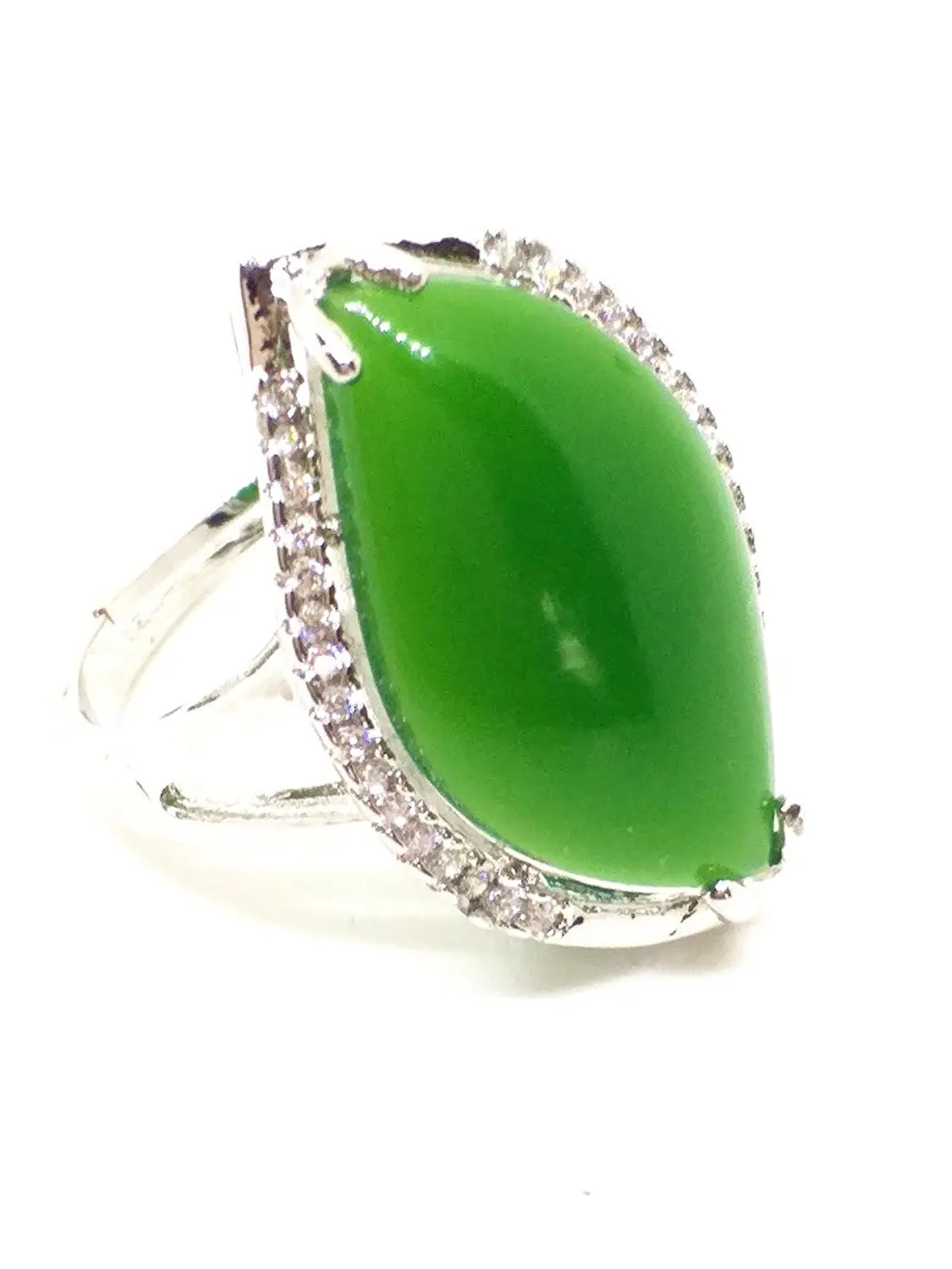 

925 Silver Natural Hetian Jade Ring Jasper Gemstone Jewelry for Women