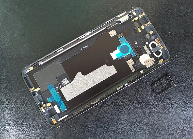 

Original ONEPLUS 5T Three Metal Rear Housing Cover Replacement Back Door Battery Case Card Slot/Side Button/Lens Glass Gray