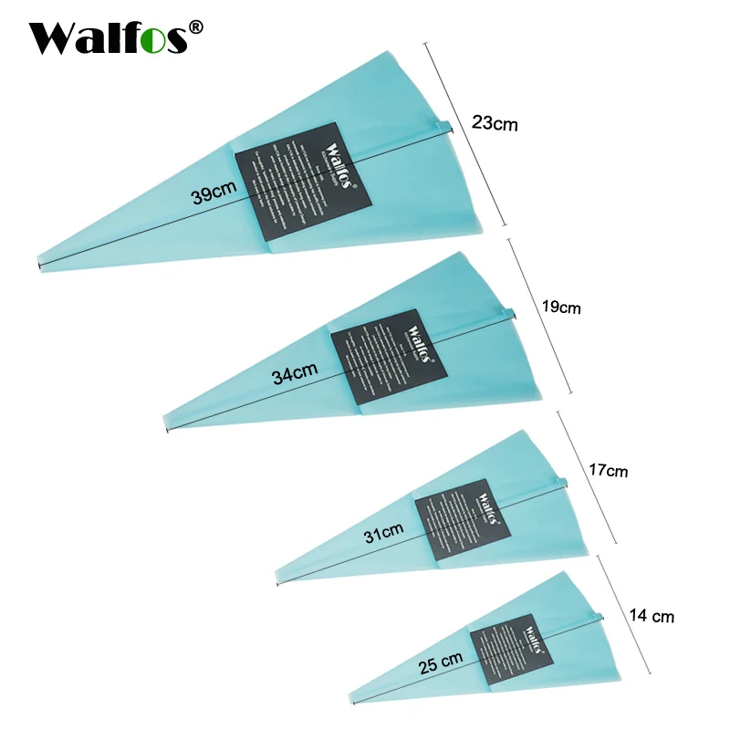 WALFOS силиконовый многоразовый кондитерский мешок для обледенения, кондитерский мешок, крем для торта, инструмент для декора, сумка для обледенения