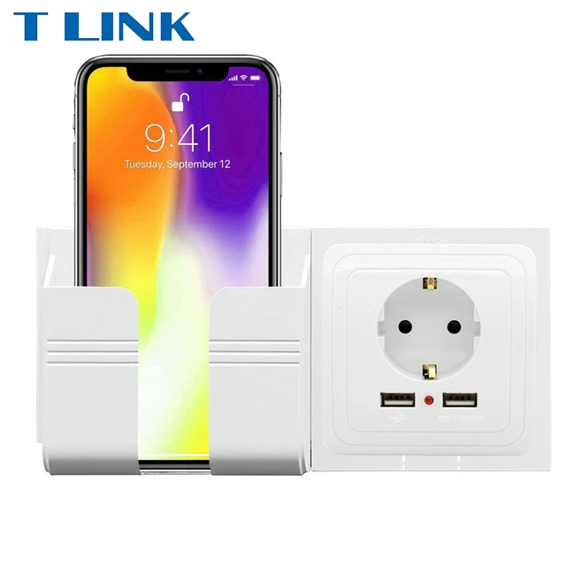 

TLINK Wall Socket Phone Holder Smartphone Accessories Stand Support For Mobile Phone Apple Samsung Huawei Phone Holder