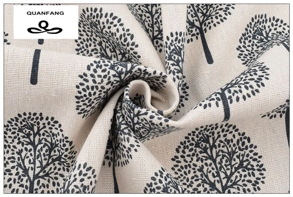 Новая печатная хлопковая льняная ткань для лоскутного шитья DIY шитья дивана скатерти покрытие мебели тканевый материал полуметра