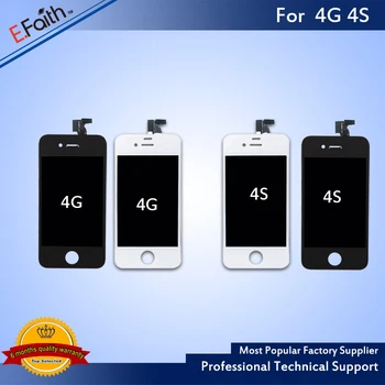 

Tianma 100PCS/LOT Grade A+++ Replacement For iPhone 4S 4G LCD Display LCD Digitizer Touch Screen Assembly No Dead Pixel