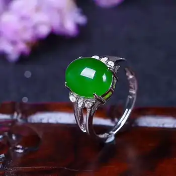 

Tian Biyu Silver Inlay Ring New Women's Ring New j9#