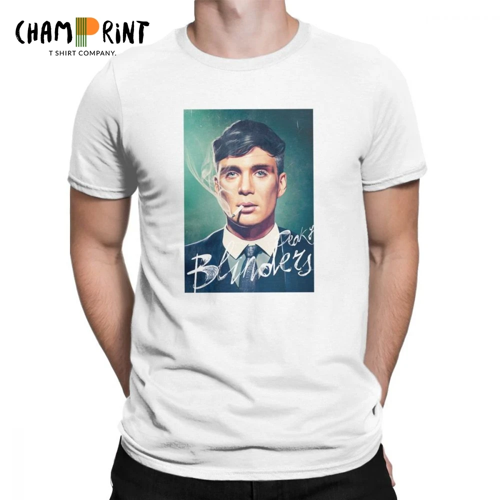 

Men's T Shirts Peaky Blinders Humor Short Sleeve Arthur Thomas Tommy Shelby Tees Round Neck Clothes Cotton Original T-Shirt
