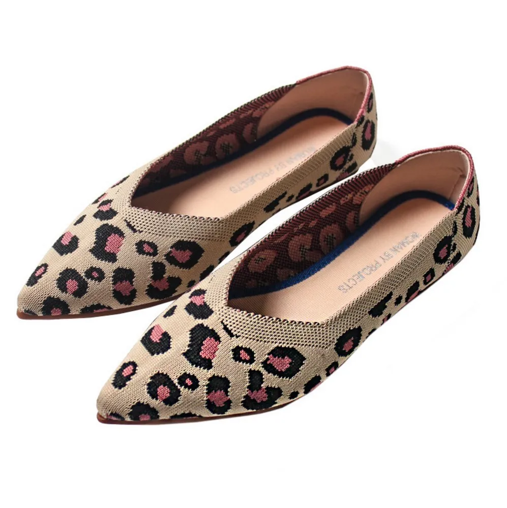 New Spring Women Flats Shoes Leopard Print Women Shoes Casual Single Shoes Ballerina Women Shallow Mouth Shoes SA65 - Цвет: 2