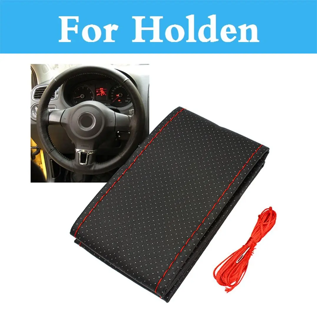 Car Styling Leather Handlebar Braid Steering Wheel Cover Diy For Holden