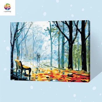 

Frameless Digital Painting By Numbers Kits City Wood Landscape Coloring By Numbers For Wedding Unique Gift Wall Decor Deal Free