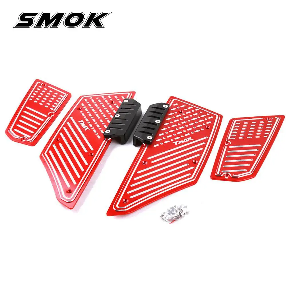 SMOK For Yamaha Tmax T max 530 Accessori 2012 2013 2014 2015 2016 Motorcycle CNC Aluminum Front Rear Foot Pegs Footrest Step Pad cnc aluminum belt drives guard cover for motorcycle yamaha tmax 530 t max 2012 2015