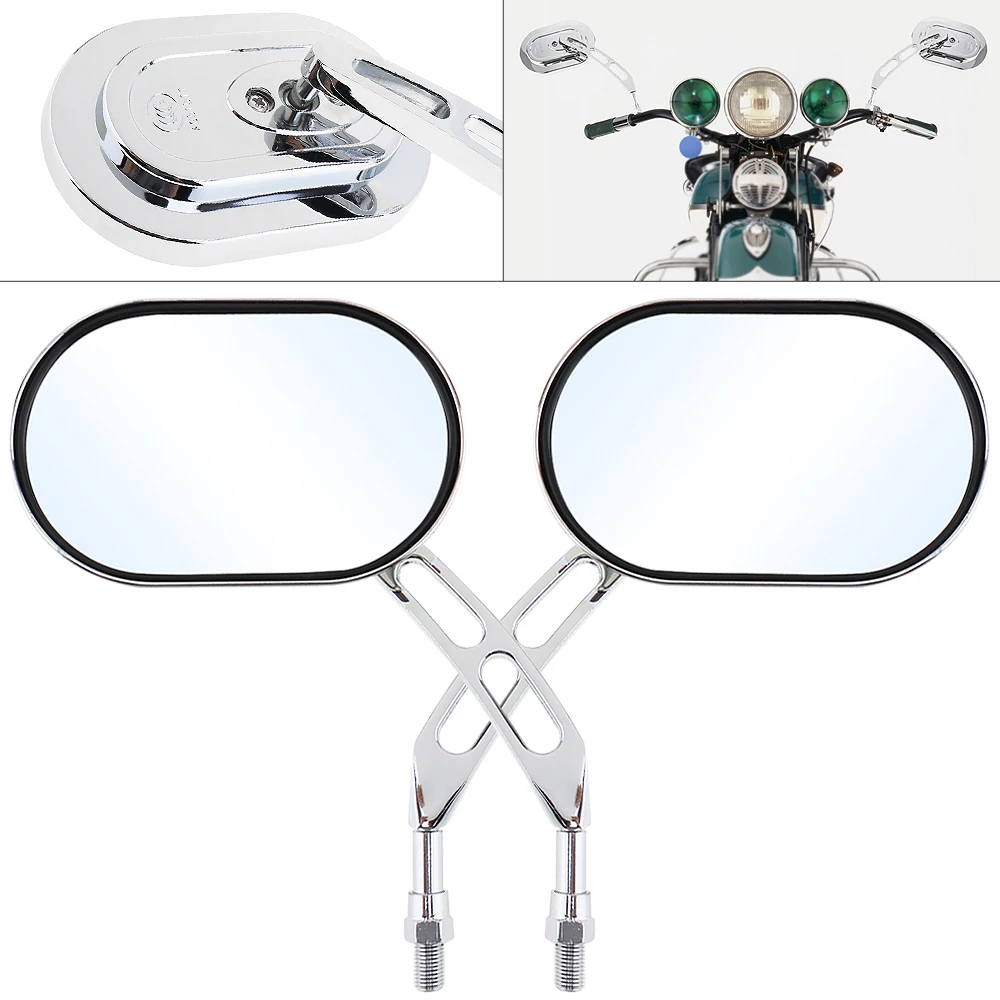 

2pcs 10mm Motorcycle Modified Plated Universal Motorcycle Rearview Mirror Side Mirrors hot