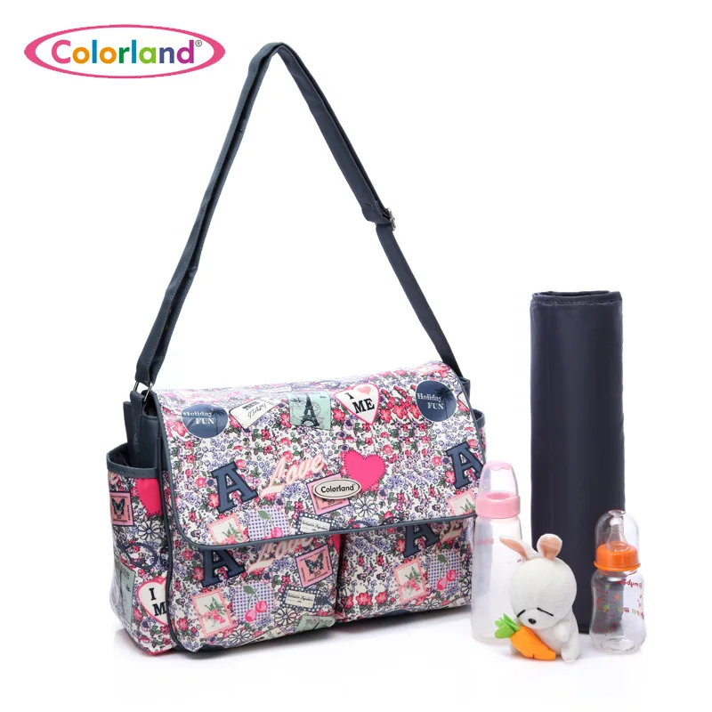 COLORLAND Designer Baby Diaper Bags For Mom Large Capacity Nappy Maternity Bag Baby Care Bag ...