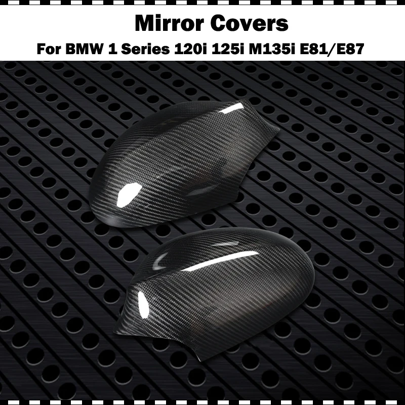 Крышка зеркала из углеродного волокна для BMW 1 серии хэтчбек 120i 130i 135i 2004-2008 год E81 E87 автомобиль CF зеркало заднего вида крышки stick-on