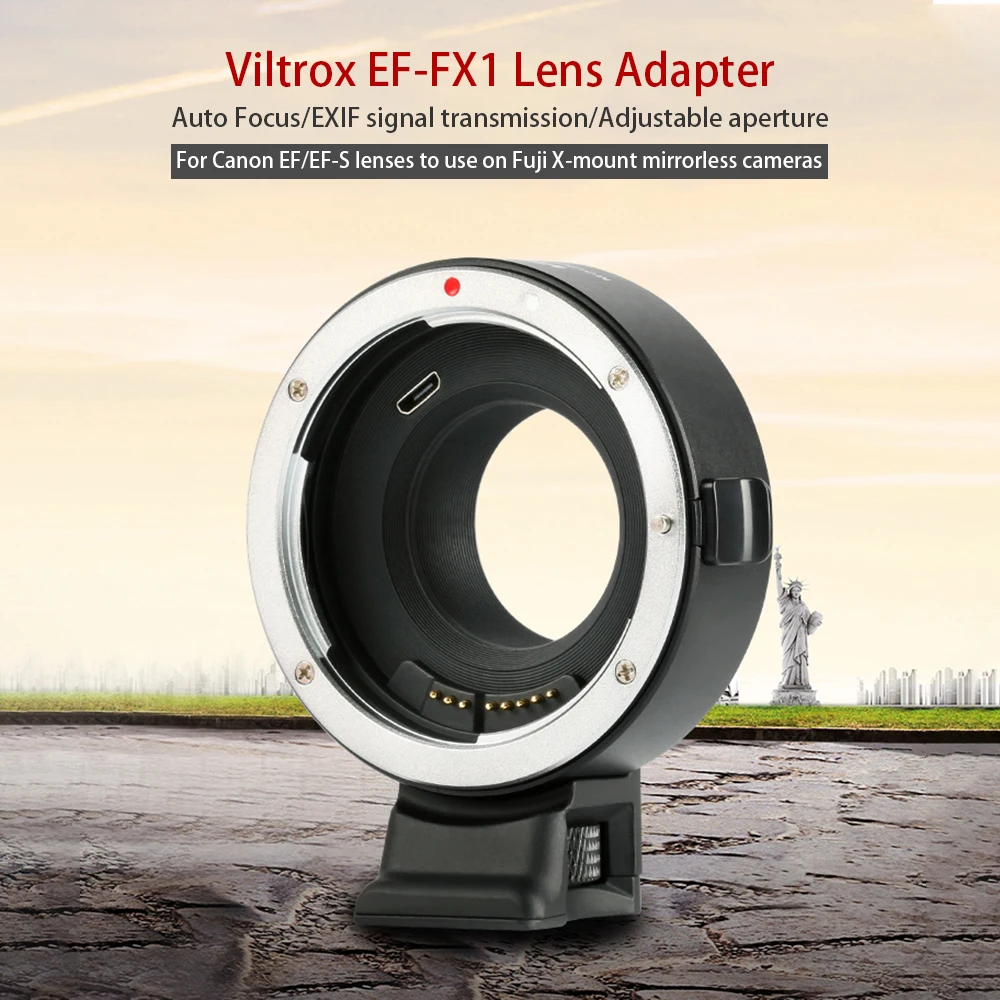 Viltrox EF-FX1 с автофокусом для объектива кольцевой адаптер с креплением для объектива USM Canon EF EF-S объектива к Fuji X Крепление беззеркальных камер X-T1 X-T2 и т. д