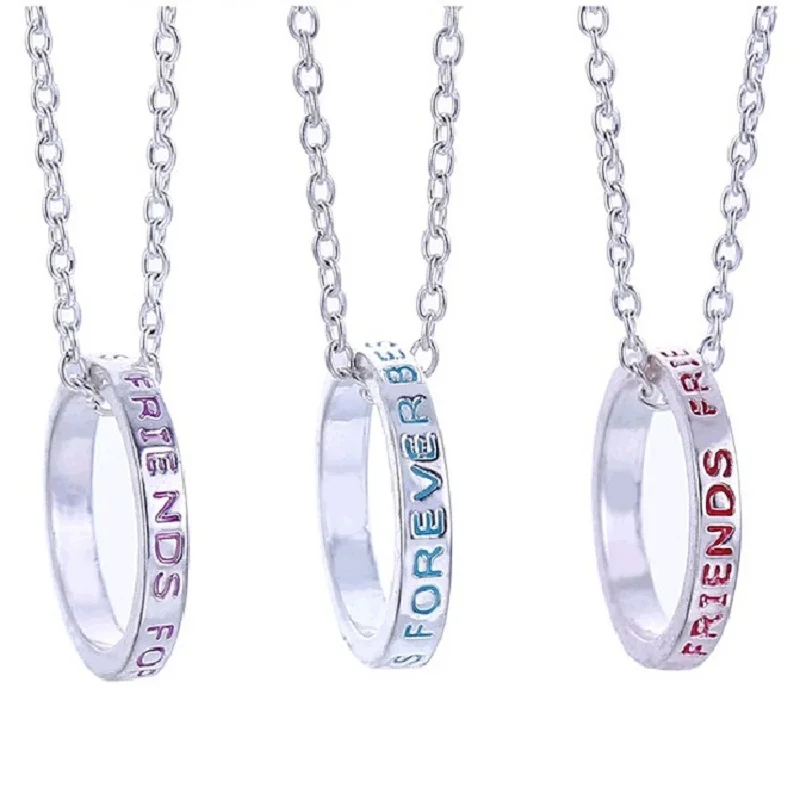 

Fashion New Best Friends Forever 3 pcs/set Color Pendant The Best Friend Necklace Girlfriend Set Of Chain Free shipping