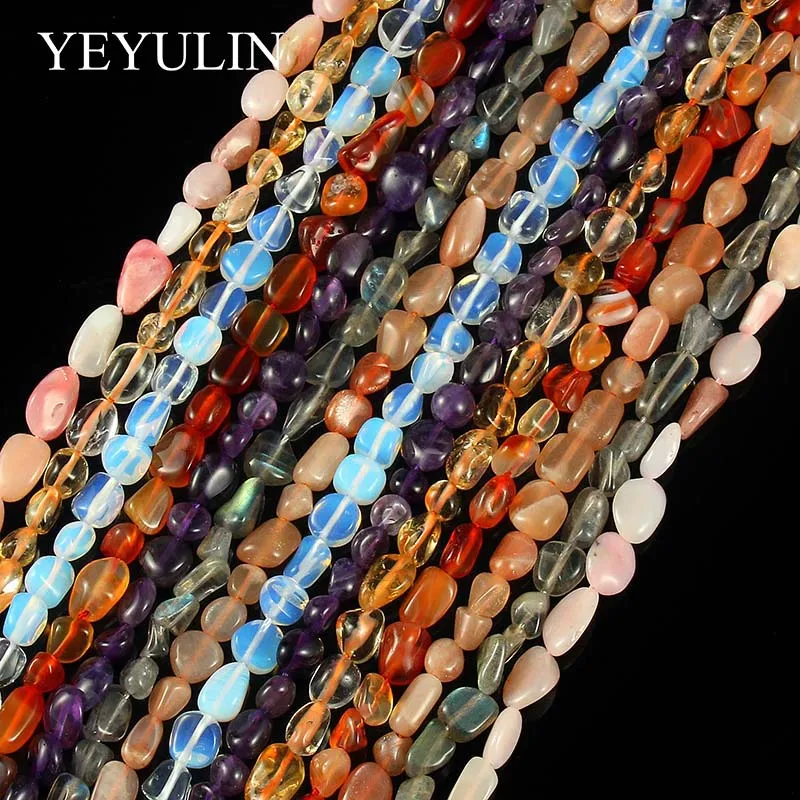 

40cm /String Colorful Transparent Natural Stone Beads Irregular Loose Beads For Necklace Bracelet DIY Jewelry Making