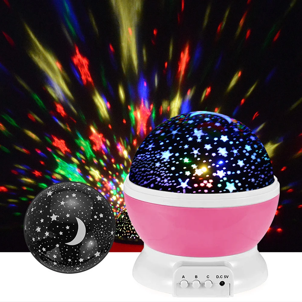 

Stars Starry Sky Master LED Night Light Projector Luminaria Moon Table Night Lamp Battery USB Night light For Children Kids Gift