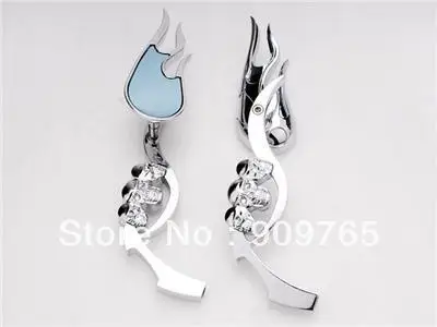 Chrome 3D Skull Flame Mirrors For Harley Dyna Sportster Softail Road King Honda CBR 600 1000