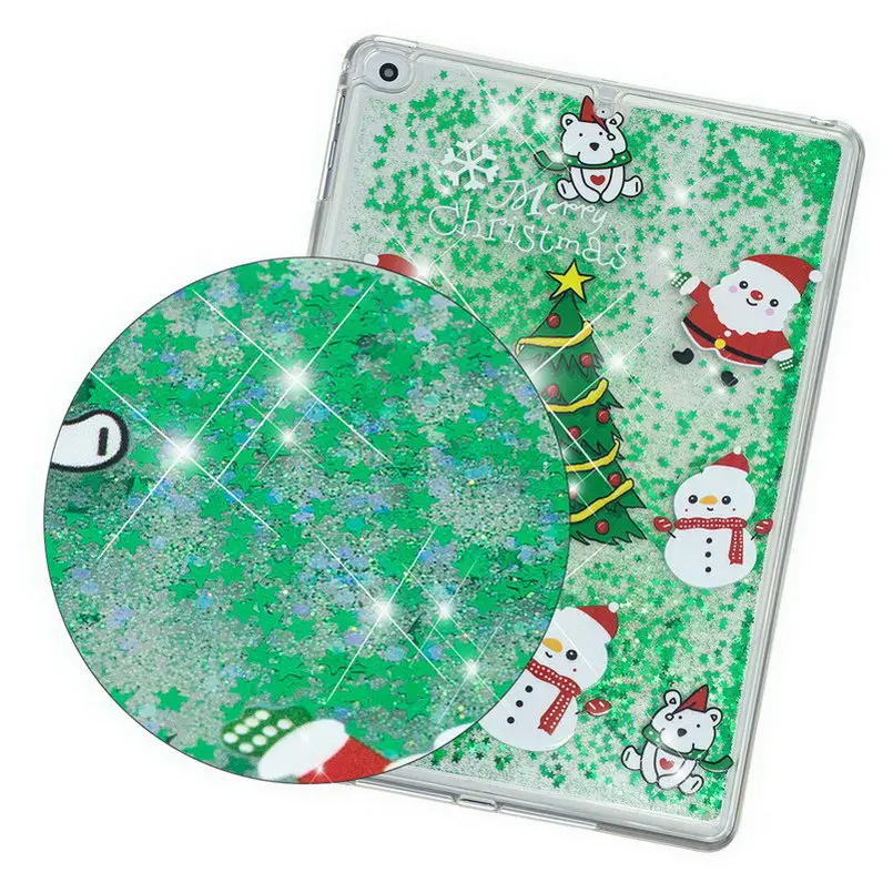 Quicksand Case for iPad Air 2 TPU and PC Dynamic Liquid Glitter Cover for iPad Air and for iPad 9.7 2017 2018 Tablet Case+Gift 2