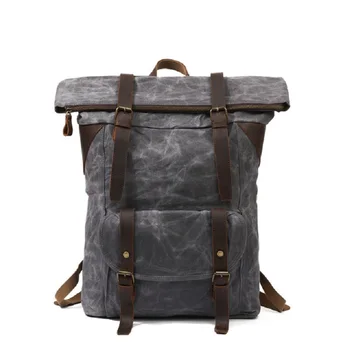

M252 New Multifunction Waterproof Europe Retro Designer Backpacks for Men Large Capacity Travel Backpack With Cow Leather Belts