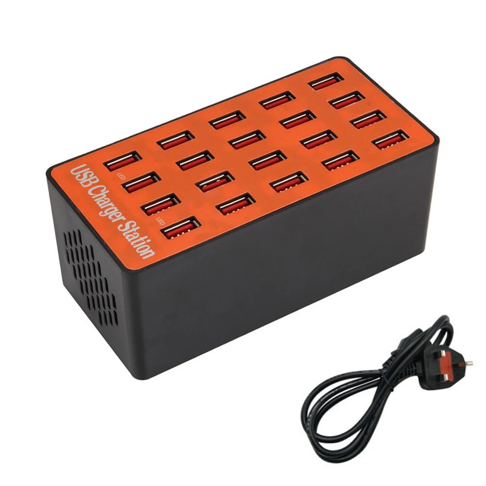 

20 Port Wall Charging Station Universal Charger Compact Hub Adapter Travel Phone Smart USB