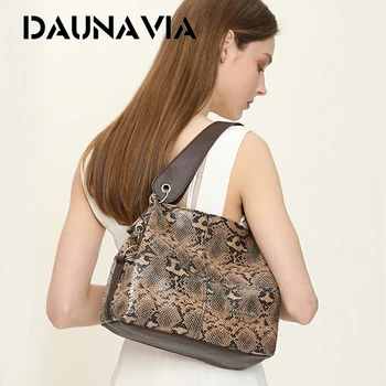 

DAUNAVIA Shoulder bag For Women Messenger Bag High Quality Serpentine Handbags Designer Vintage Female casual Tote crossbody bag