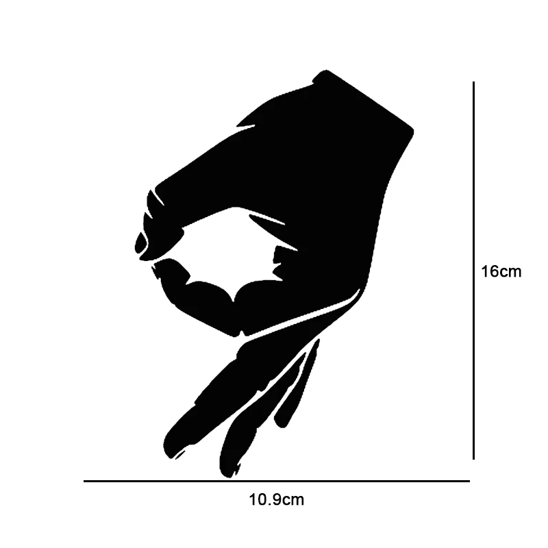 10.916CM Car Sticker Vinyl 3D Interesting OK Circle Hand Decoration Stickers Funny Car Styling Decal Motorcycle Sticker On Car (6)