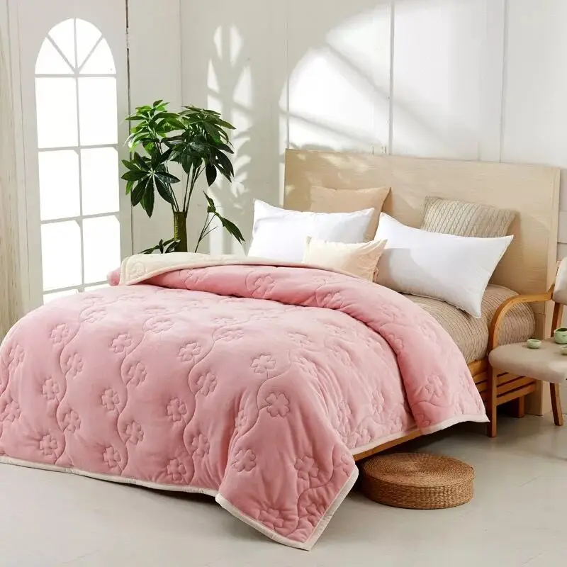 

Thick coral fleece blanket spring&autumn air conditioning comforter winter flannel sheets crystal velvet blanket double quilt