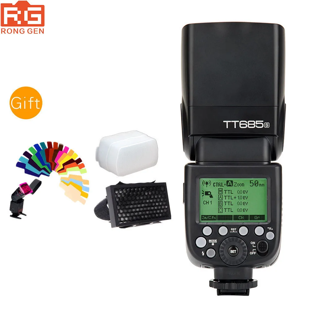 Godox TT685S 2,4G HSS 1/8000s i-ttl GN60 Беспроводная вспышка+ X1T-S триггерный передатчик Комплект для sony A58 A7RII A7II A99 A7R+ подарок - Цвет: TT685S