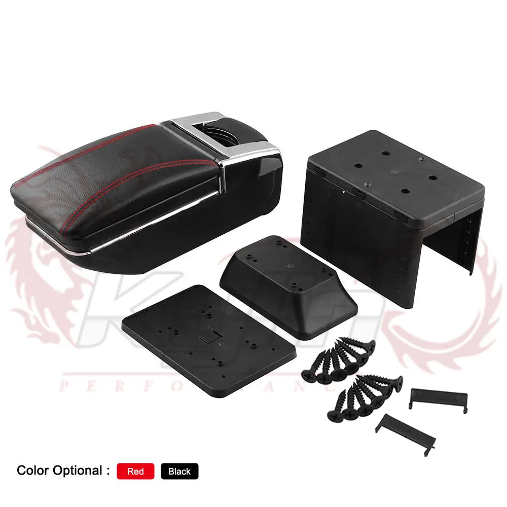 

universal car central container armrest box PU Leather auto car-styling central Store content box cup holder accessories OT306