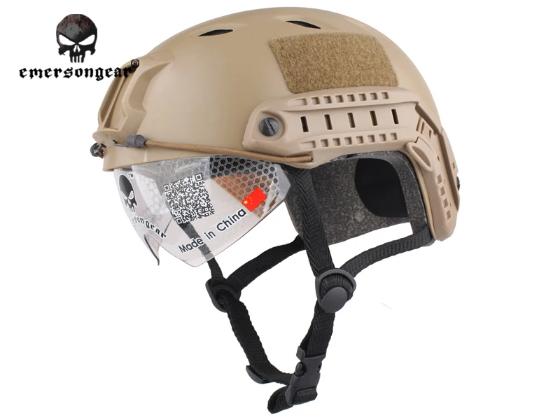 

Emersongear FAST Airsoft Helmet With Protective Goggle Base Jump BJ Emerson Tactical Combat Gear EM8818 Black Multicam Navy Seal