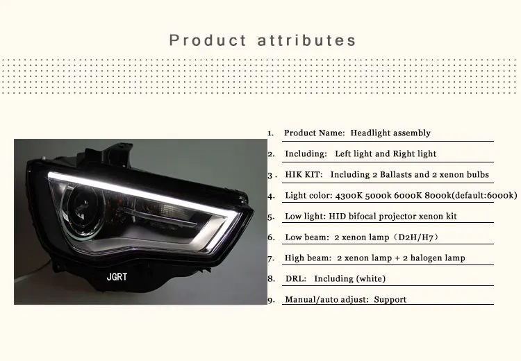 2 шт. автомобильный стиль светодиодный фары для Audi A3- для A3 Головной фонарь светодиодный DRL Объектив двойной луч H7 HID Xenon bi xenon объектив