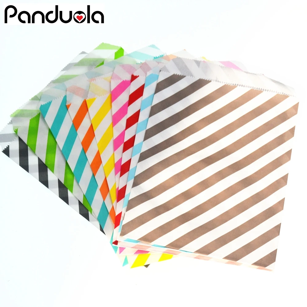

25pcs Paper Bag flat Wedding Party Favor Candy Gift Bags Food Packaging purple Treat Craft Paper Popcorn Bags Food Safe chevron