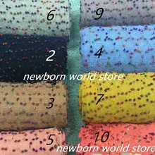 Новорожденный фото реквизит цветные точки обертывания, вязать мягкий стрейч фотография Реквизит.(50X160 см