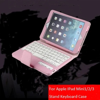 

For Apple IPad Mini 4/3/2/1 Folding PU Leather Folio Case Cover & Stand Removable Wireless Bluetooth Keyboard