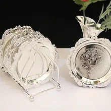 Mini silver/позолоченный металл торт табличку лоток для свадьбы или события десерт фрукты держатель